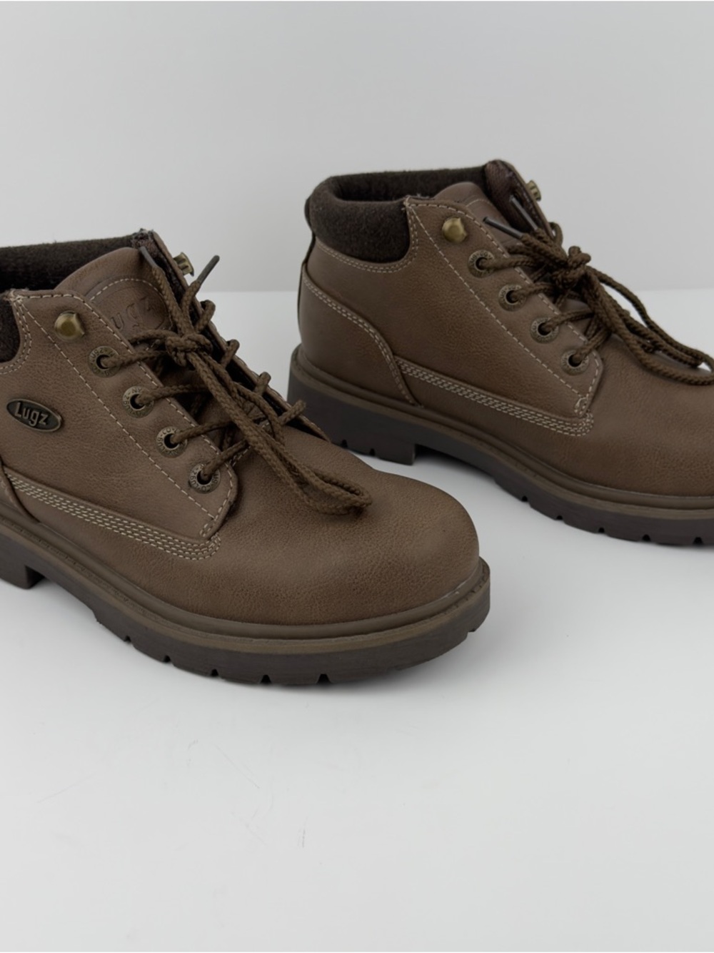 Lugz Drifter LX Brown Work Boots Womens 7.5 Lace Up Comfort